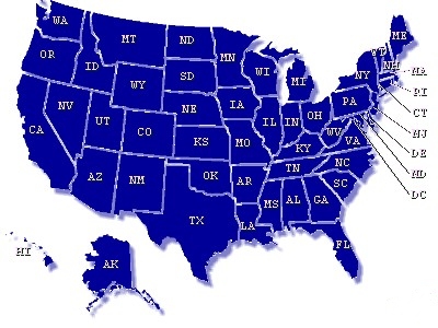 Map of USA - to find brain tumor treatments!